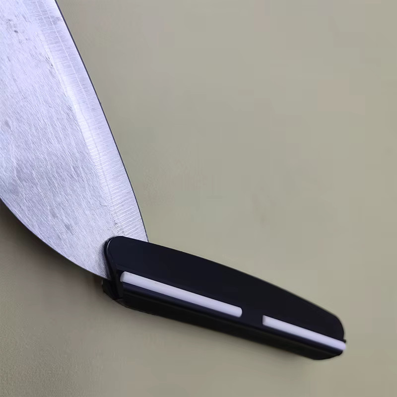 RSCHEF Messer-Schärfwinkel-Führung mit Keramikstab und Messerclip in Schwarz für Schleifstein und Ölstein - Bild 3