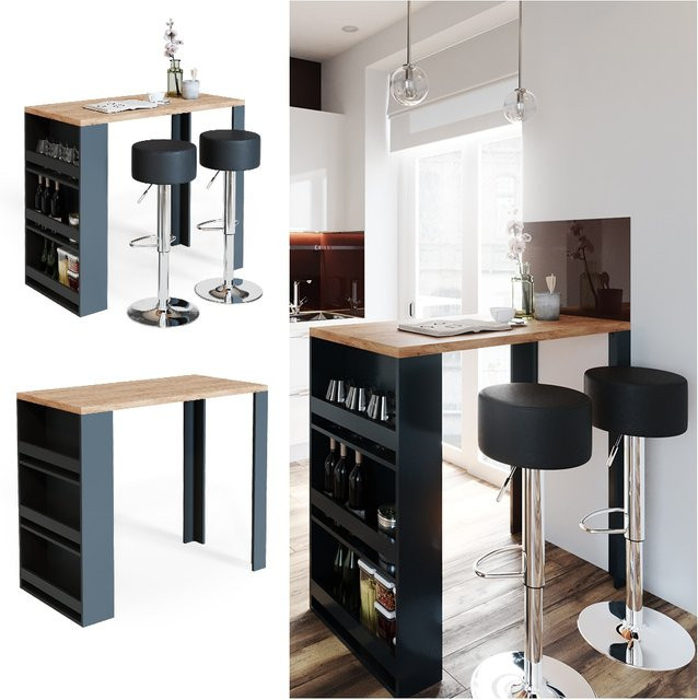 VICCO Bartisch in Eiche und Anthrazit - Bild 1