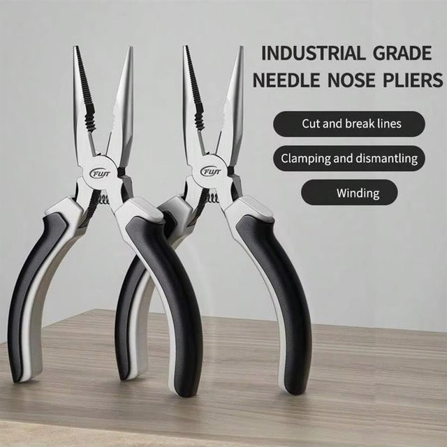 Präzisions-Spitzzange in Silber für DIY-Schmuckherstellung und Industrieanwendungen, Länge: 15,2 cm - Bild 1
