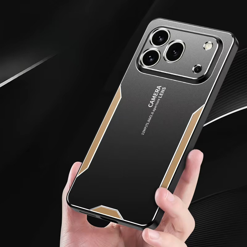 Sturzsichere Rückseiten-Schutzhülle aus Aluminiumlegierung für Honor Magic 8 Pro, 7, X9D, X8D in Gold oder Schwarz - Bild 2