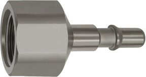 Riegler Nippel für Kupplungen NW 6, ISO 6150 C, Edelstahl, Farbe: Silber, G 1/4 IG - Bild 1