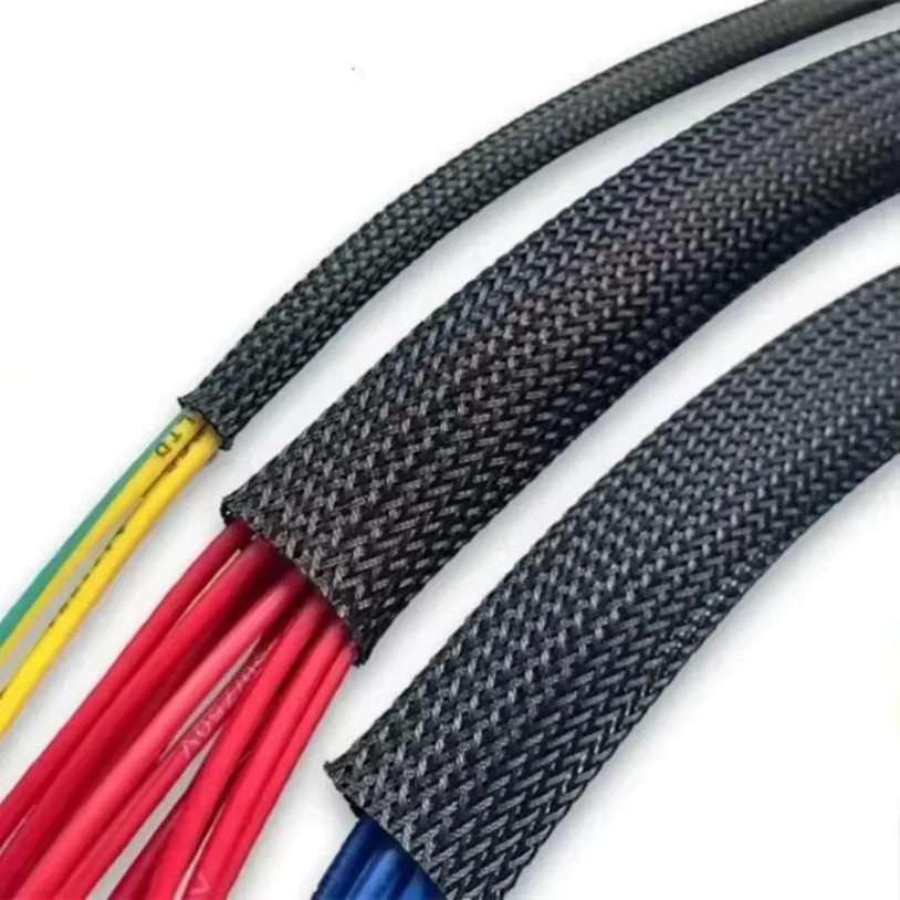 Muzisn Isolierter Geflechtschlauch in Schwarz, 3 m Länge, 19 mm Durchmesser, Kabelschutz aus Nylon mit engem PET-Draht - Bild 6