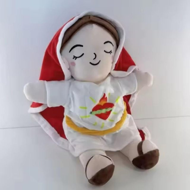 Jesus-Spielzeugpuppe, Schlafbegleiter-Spielzeug, mit Musik, Atemgeräuschen, Lichtern und Geräuschen, Grau, ab 14 Jahren - Bild 1