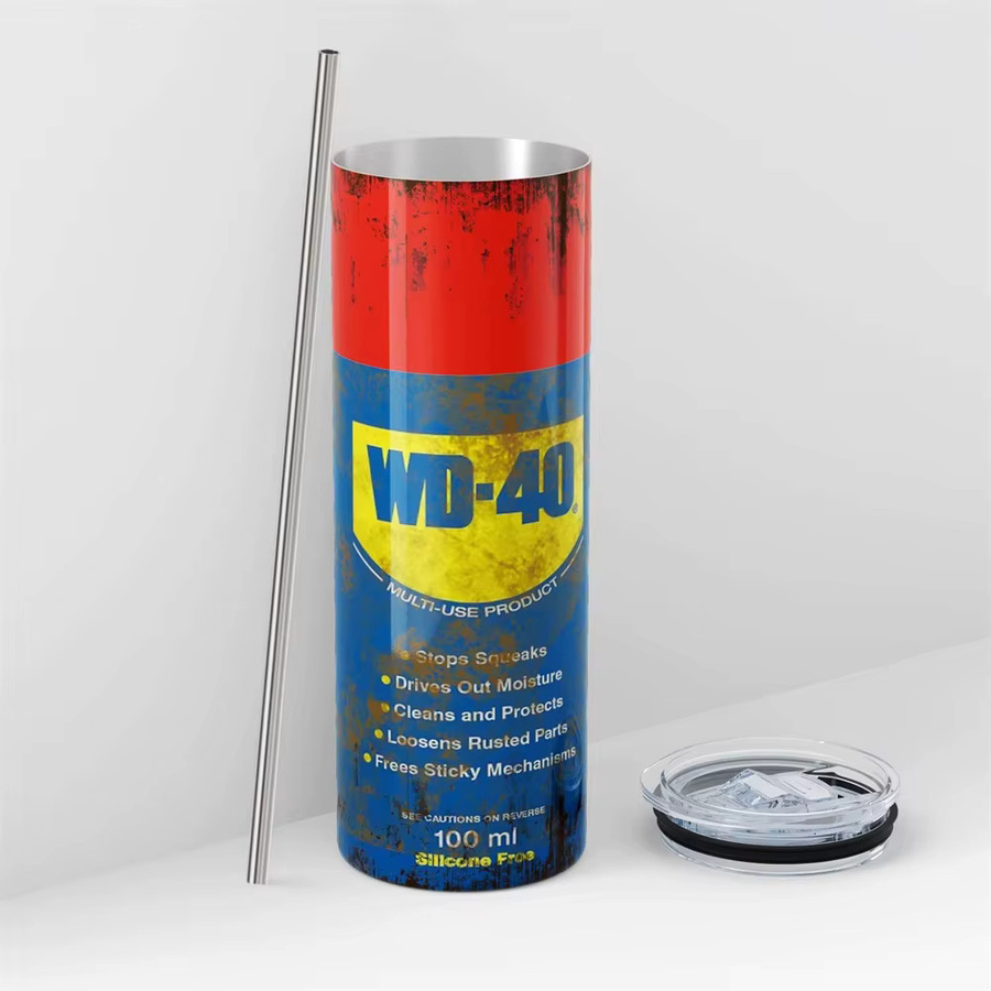 WD-40 Isolierter Edelstahl Trinkbecher mit Deckel, 20oz, Mehrfarbig - Bild 3
