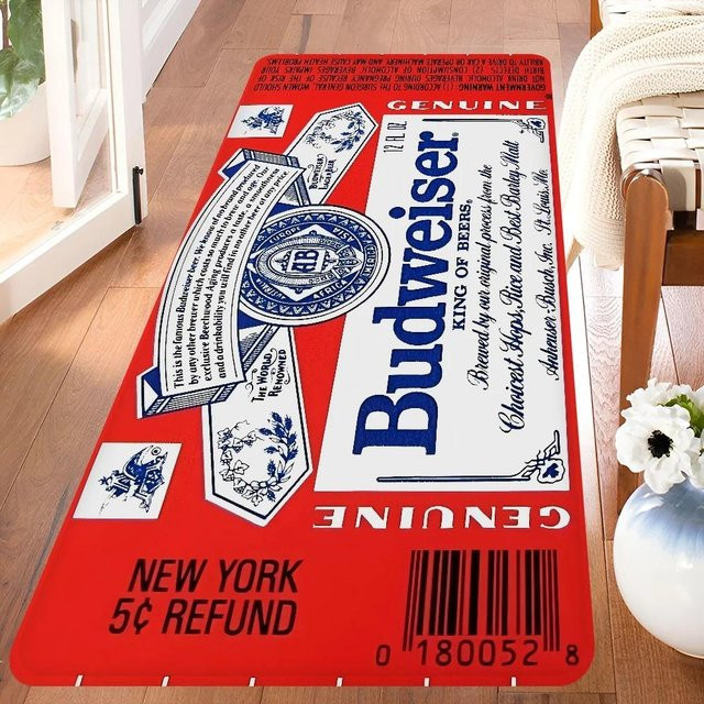 Budweiser King of Beer Teppich von Karpetti, rot, rutschfest, B: 80 cm, T: 120 cm - Bild 1