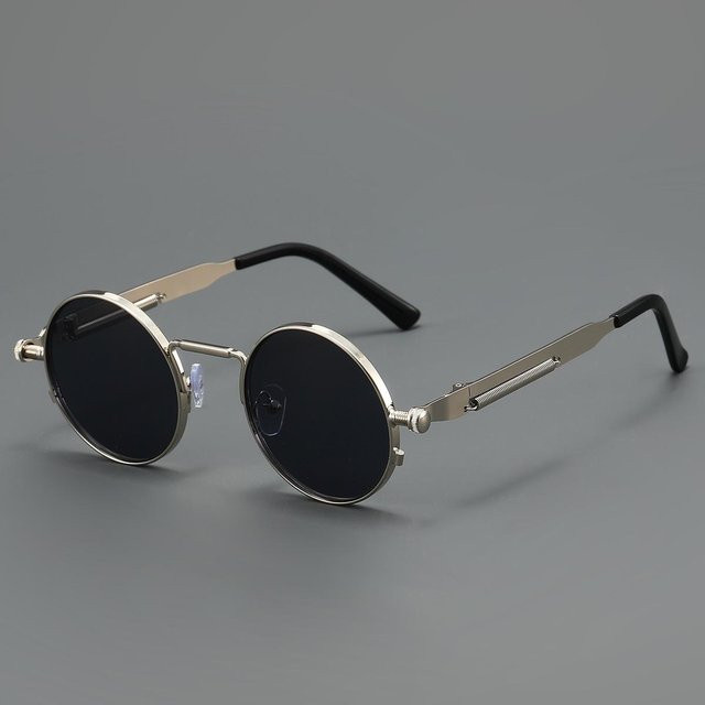 CICI Global Glasses Sonnenbrille, Rund, Vollrand, Metall, Silber, Unisex - Bild 1