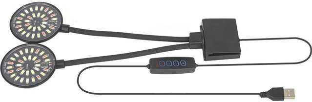 Scandium LED-Growlight für Meerwasseraquarien in Schwarz mit USB-Anschluss und Clip-Halterung - Bild 1