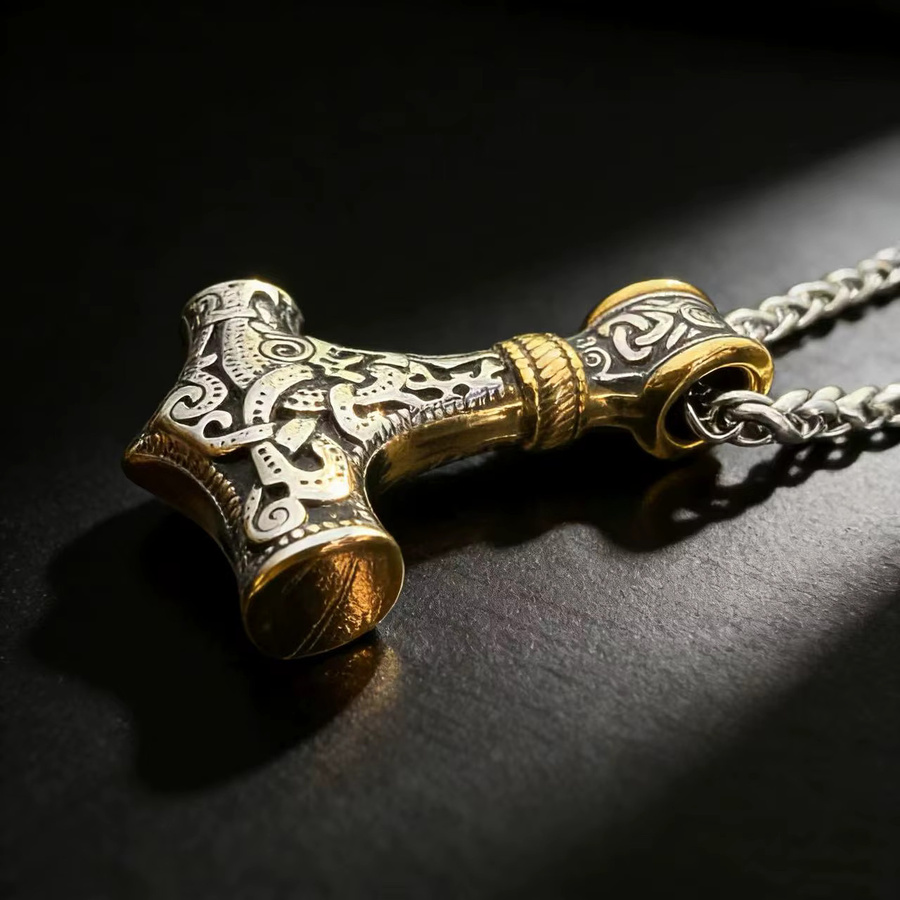 Halskette HNSP, Edelstahl, Viking Rune Anhänger, Herren, Vintage - Bild 3
