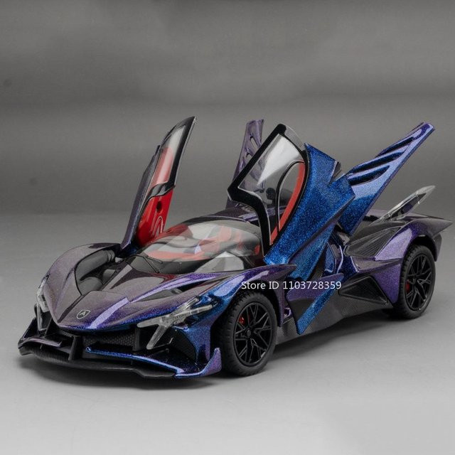 Linyi toy car Apollo Evo Sportwagen Spielzeugmodell, 1:24 Skala, mit Licht und Sound, ab 14 Jahren - Bild 1
