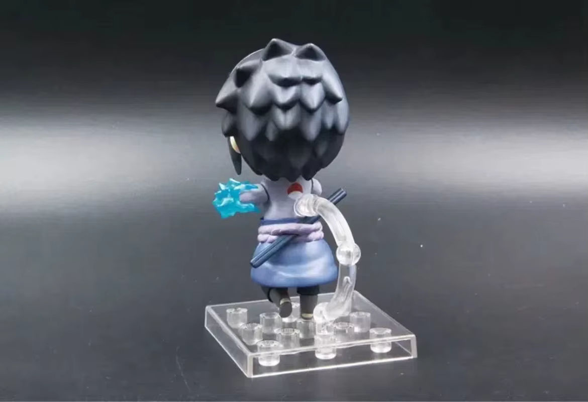 Bandai Naruto Uchiha Sasuke Anime Actionfigur Q-Version aus PVC mit austauschbaren Gelenken, mehrfarbig, Höhe: 10 cm - Bild 2