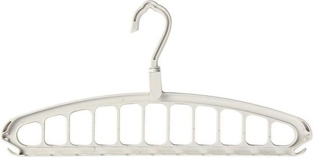 NATAWA Rotierender und zusammenklappbarer Kleiderbügel als Schrank-Organizer aus Kunststoff, weiß, B/T/H: 40 x 40 x 20 cm - Bild 1