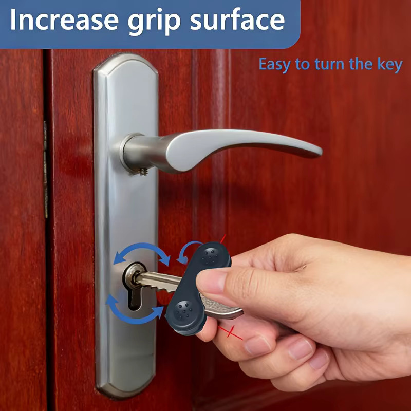 Easy Grip Key Turner drehbarer Schlüsselhalter aus Kunststoff in Rot für Senioren und Menschen mit Gelenkbeschwerden - Bild 2
