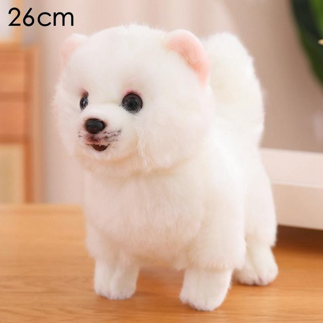 Yiran Health & Beauty Hunde Plüschtiere, Corgi Bulldogge Zwergspitz, Kuscheltier, Weiß - Bild 1