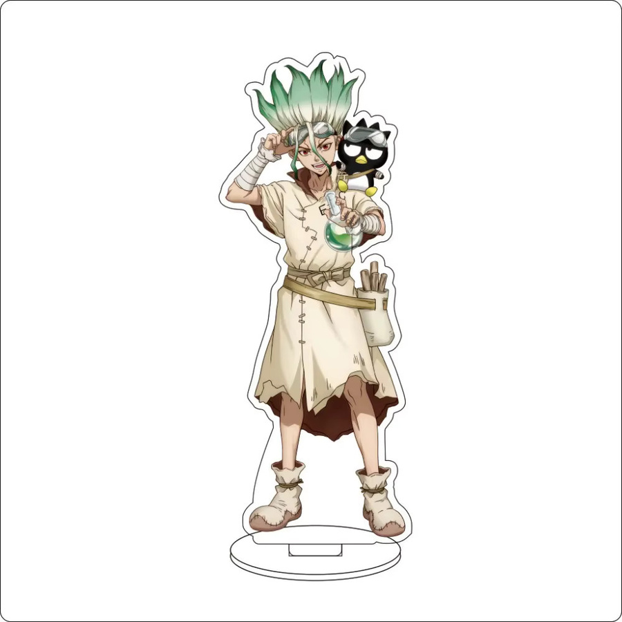 Anime Dr.STONE Acryl-Ständer Senku Ishigami mit doppelseitigem HD-Druck, Schreibtischdekoration und Schlüsselanhänger, Multicolor, Höhe: 15 cm - Bild 2