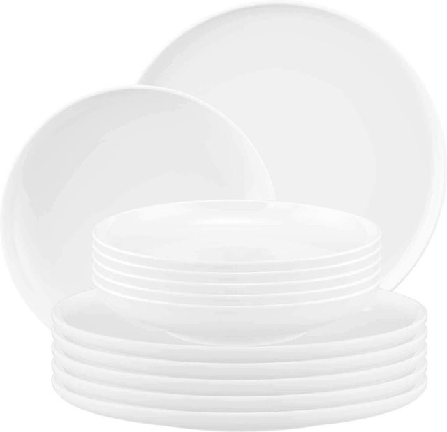 Seltmann Weiden Tafelservice Sento Home aus Porzellan, 12er Set, Weiß - Bild 1