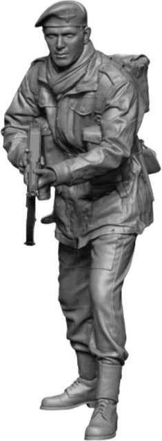 LISM Britischer Fallschirmjäger, Modellbausatz, Druckgussharz, Maßstab 1:16 - Bild 1