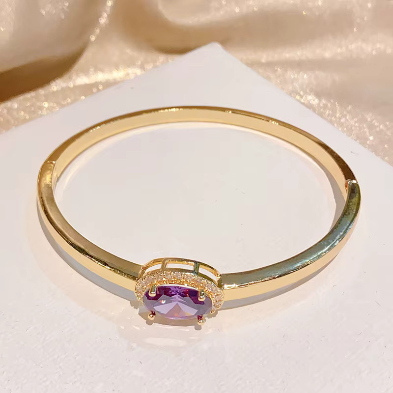 LISHAYUNXI Armband, 18K vergoldet, Zirkonia, Damen - Bild 1
