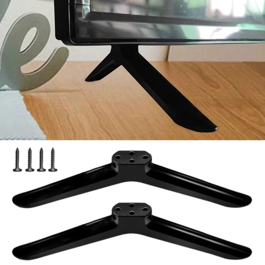 Universal TV Standfuß mit Schrauben in Schwarz als Basis-Halterung und Sockel für deinen Fernseher - Bild 4
