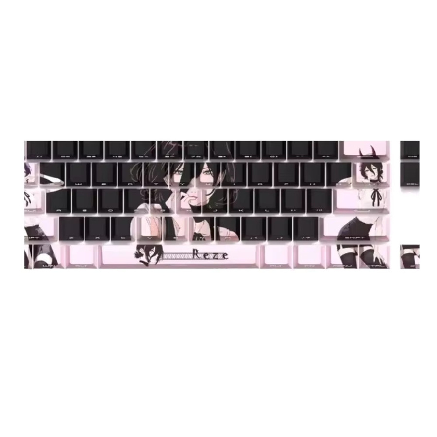 GEVBAY Tastenkappen-Set aus PBT mit seitlicher Sublimations-Gravur, transparent, kompatibel mit 64 84 98 108 mechanischen Tastaturen - Bild 6