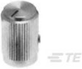 TE Connectivity Drehknopf 3-1437621-8 in Schwarz und Silber mit Ø 12,7 mm - Bild 1