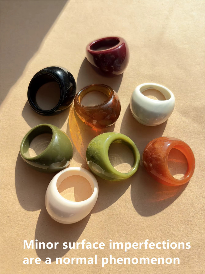 HuanZhi Ringset, Harz, Bunt, Damen - Bild 5