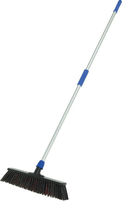 LUX-TOOLS Straßenbesen Professional 2in1 Elaston mit Stiel aus Aluminium und Kunststoff - Bild 1