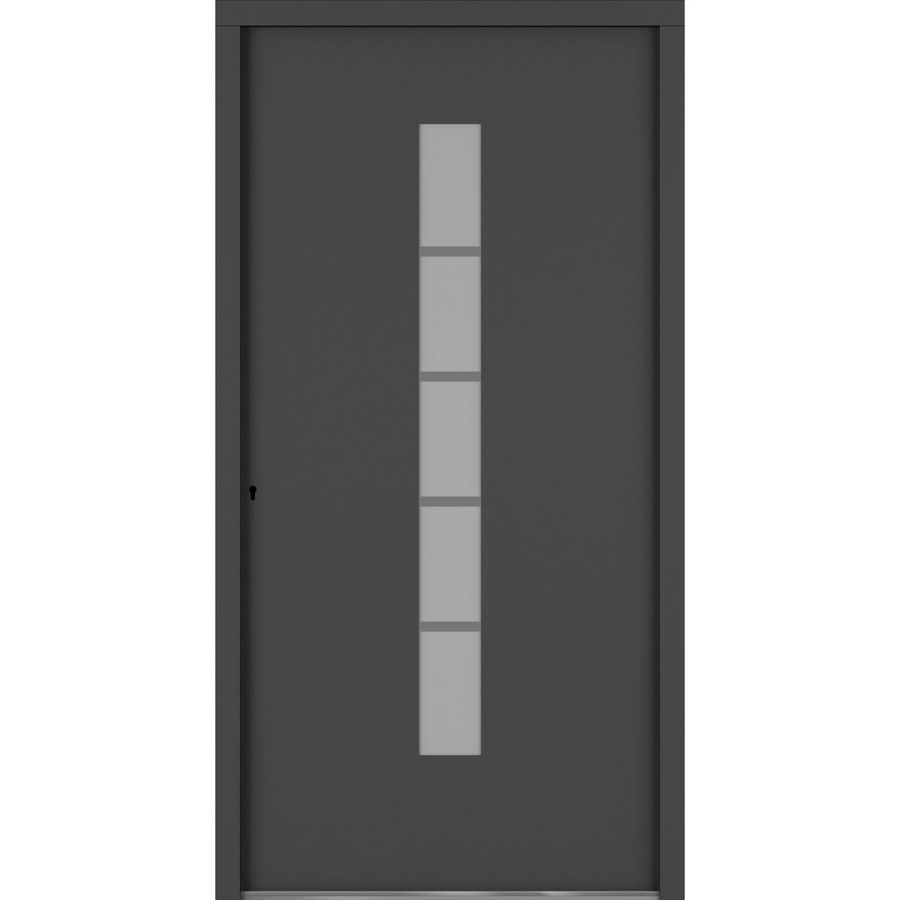 Roro Haustür OAE 1202 aus Aluverbund mit Glaseinsatz in Weiß-Anthrazit, B: 100 cm, H: 210 cm, DIN L - Bild 2