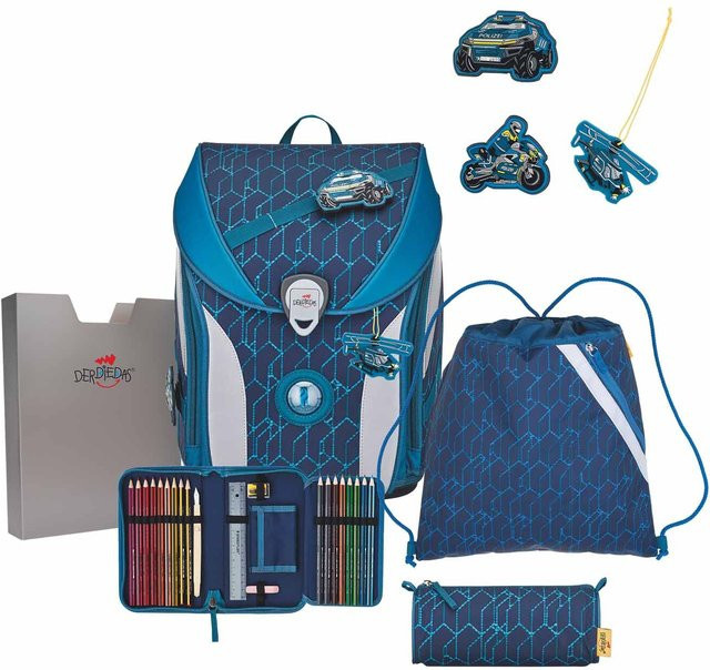 DerDieDas ErgoFlex MAX Schulrucksack-Set 5-teilig mit Sportbeutel Blue Speed in Blue - Bild 1