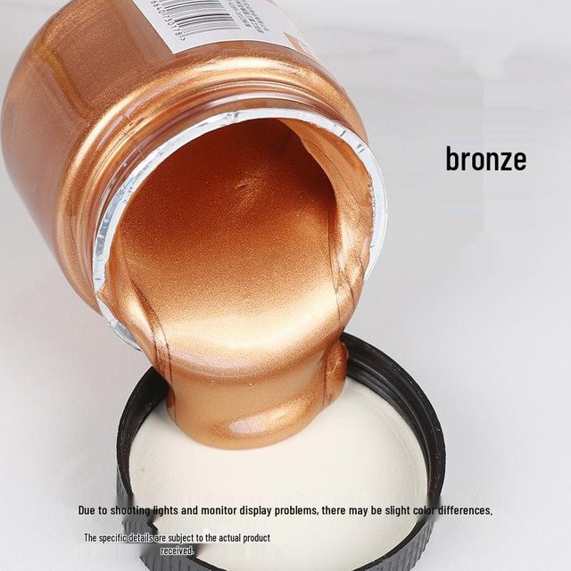 CreativeCorner Acrylfarbe Metallic Perlmutt Gold und Silber für Wand- und Handbemalung, 300 ml - Bild 1