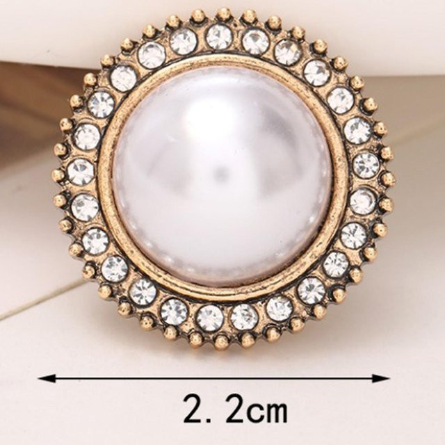 TOMTOP JMS Schuhornament, Perlen, Strass, Legierung, Damen, weiß - Bild 1