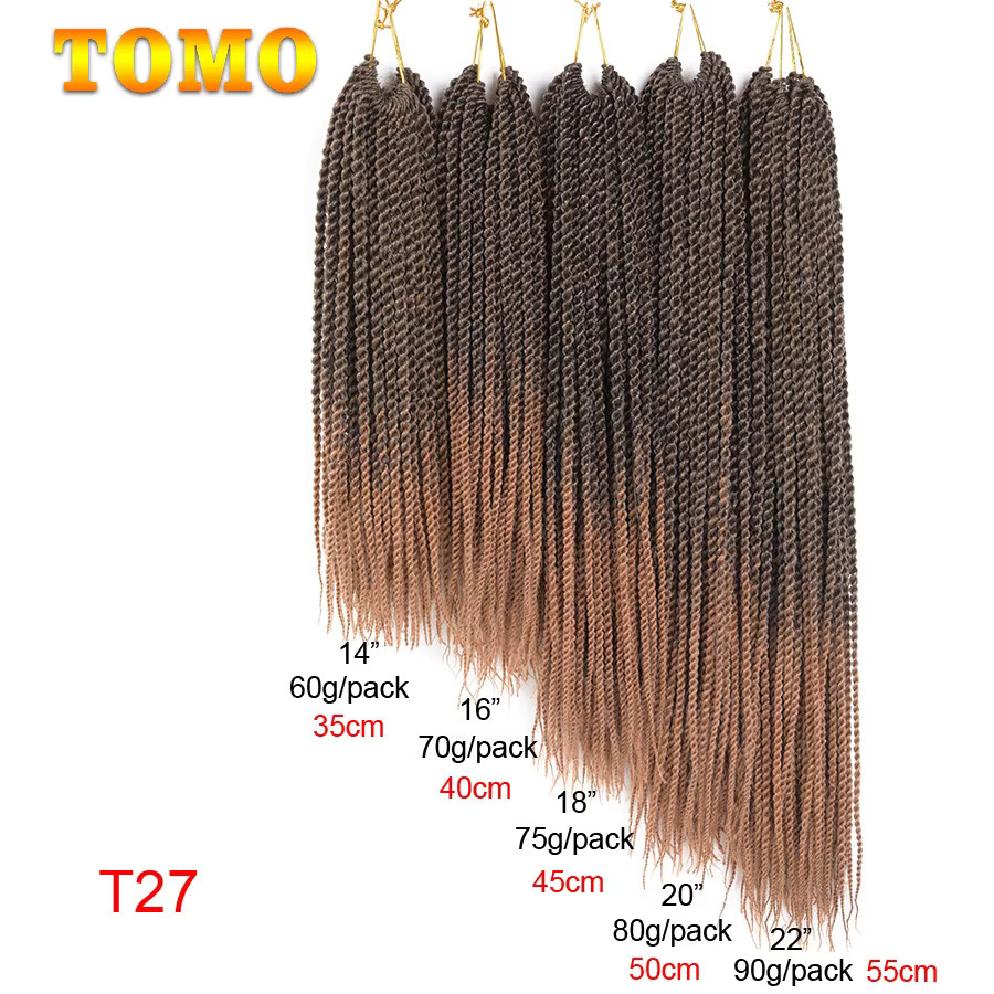 TOMO Senegalese Twist Haar Extensions, Ombre, Synthetisch, Damen - Bild 3