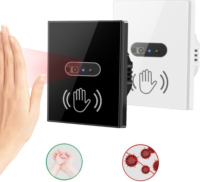 Szaoju Smart Infrarot Wandlicht mit Bewegungssensor und Glasbildschirm in Schwarz - Bild 1