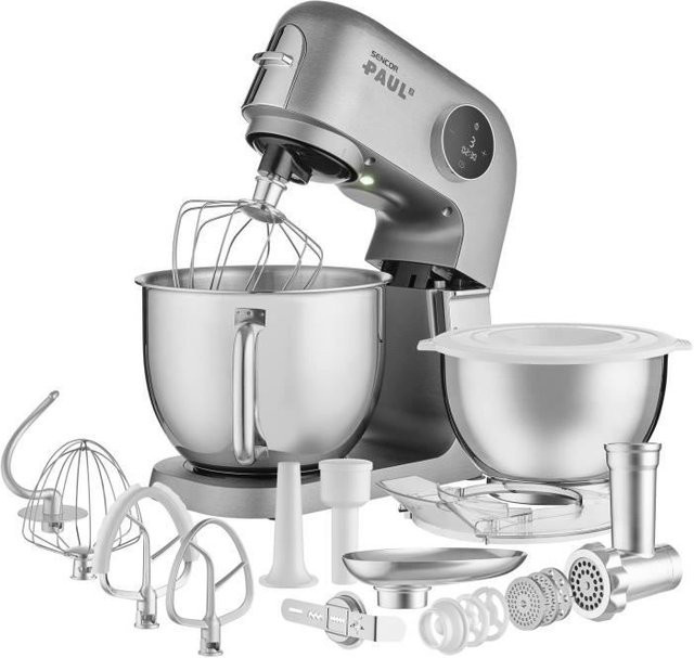 Sencor Multifunktionsroboter STM 7740 Paul 2 in Silber mit 6,7 l Edelstahlschüssel und 1500 W Leistung - Bild 1