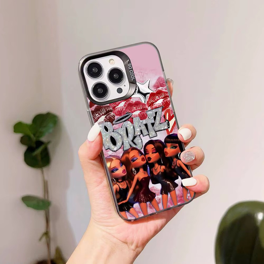 Bratz Cartoon Mode Handyhülle für Apple iPhone 11 12 13 14 15 16 17 Pro Max Plus Mini XR XS Multicolor - Bild 6
