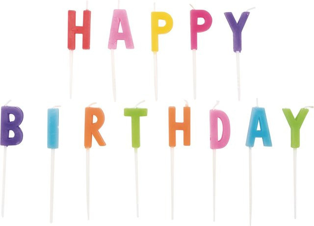 Rico Design Happy Birthday Buchstaben-Kerzen aus Wachs, Mehrfarbig - Bild 1