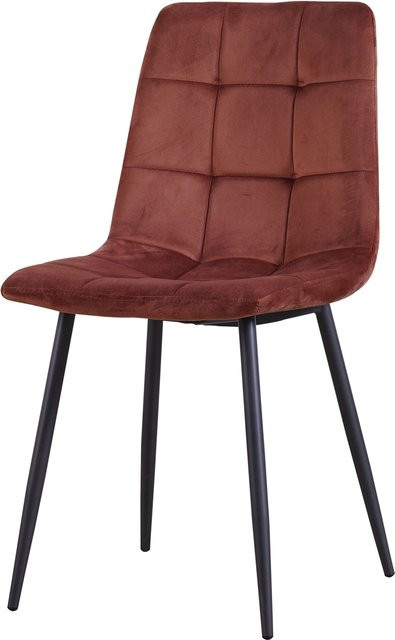 HTI-Living Stuhl Mesa Velvet Braun modern gepolstert B: 44,5 cm, T: 53 cm, H: 86,5 cm - Bild 1