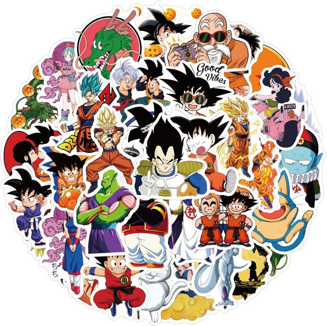 Dragon Ball Graffiti Aufkleber 50-teiliges Set bunt - Bild 1