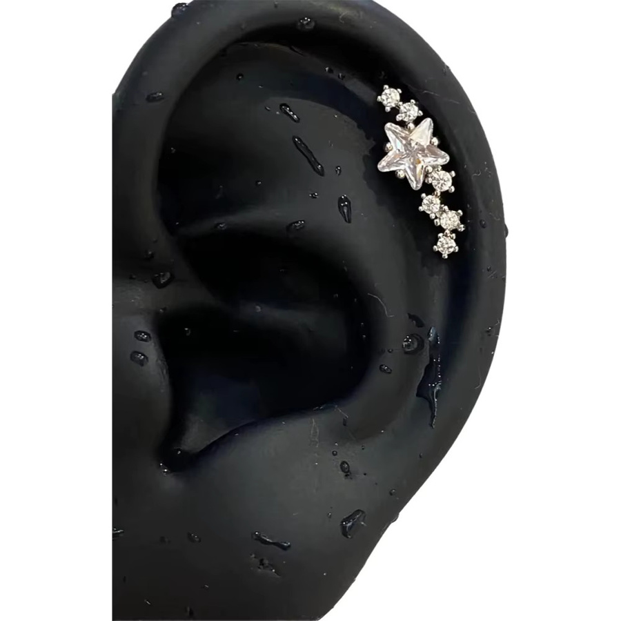 eMeition Ohrstecker Sterne, Silber, Zirkonia, Damen - Bild 4