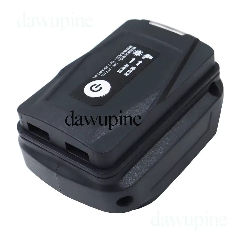 Dawupine Li-Ion Batterie Fall Adapter für Makita 18V mit Dual USB Ports als Power Bank und LED Arbeitslicht in Schwarz - Bild 2