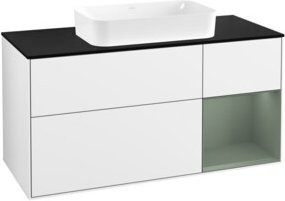 V&B Waschtischunterschrank Finion mit Wandbeleuchtung in Weiß lackiert, B: 120 cm, T: 60 cm, H: 60 cm - Bild 1