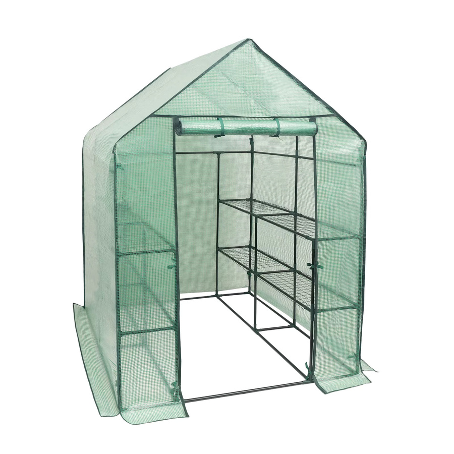 WOLTU Gewächshaus aus Polyethylen, halbtransparent und wetterfest, Farbe: grün, B/T/H: 143 x 143 x 195 cm - Bild 2