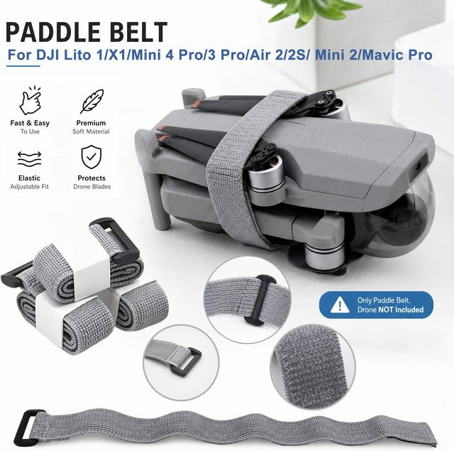 DJI Elastischer Paddelgurt in Grau für Lito X1, Mini 5, 4, 3 Pro, Mini 2 und Mavic Pro Drohnenzubehör - Bild 1