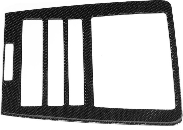 Fishine Kohlefaser GPS Navigationsbedienfeld Abdeckung für Ford Mustang 2009-2013 in Schwarz - Bild 1
