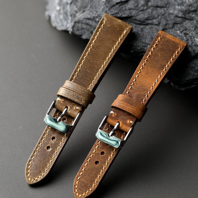 Raystray Uhrenarmband Leder, braun, Herren - Bild 1