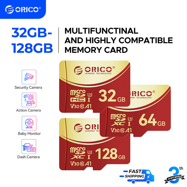 ORICO microSDXC UHS-I Speicherkarte 64 GB, 4K UHD, U3, V30, A1, Multicolor - Bild 1