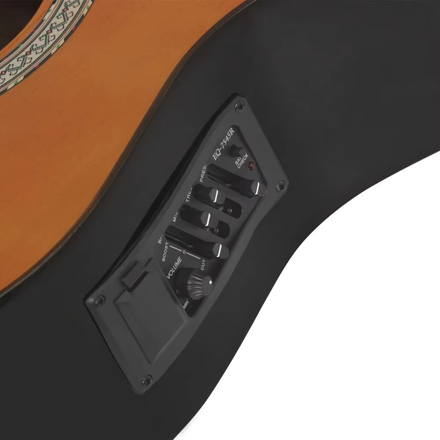 IRIN M MBAT EQ-7545R 4-Band Equalizer Vorverstärker mit Piezo-Tonabnehmer für Akustikgitarren in Schwarz - Bild 4