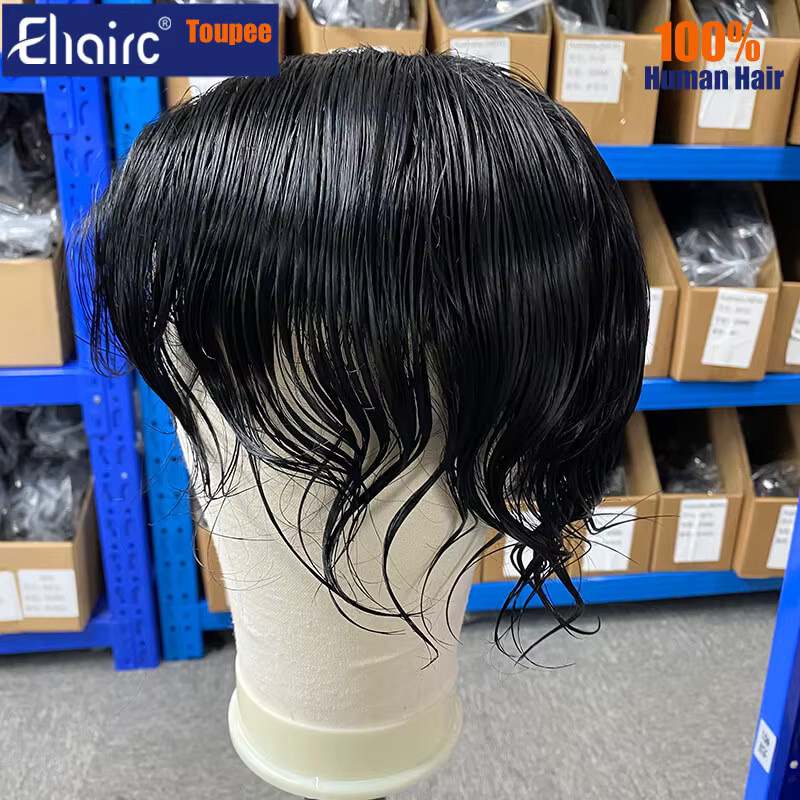 EHairc Haarprothese für Herren, 100 % Echthaar, 15,2 cm - Bild 2