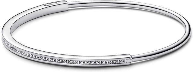 POMOiii Armreif 925 Silber, Kristall-Pflaster, Damen, 16 cm - Bild 1