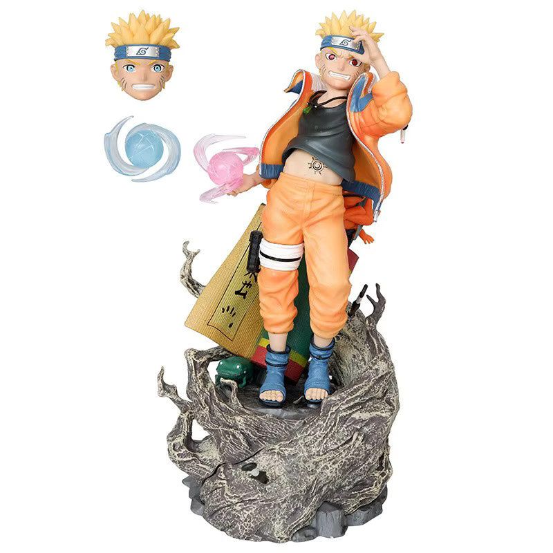 Bandai Naruto Uzumaki Actionfigur, Doppelköpfige PVC-Modellpuppe, 30cm - Bild 3