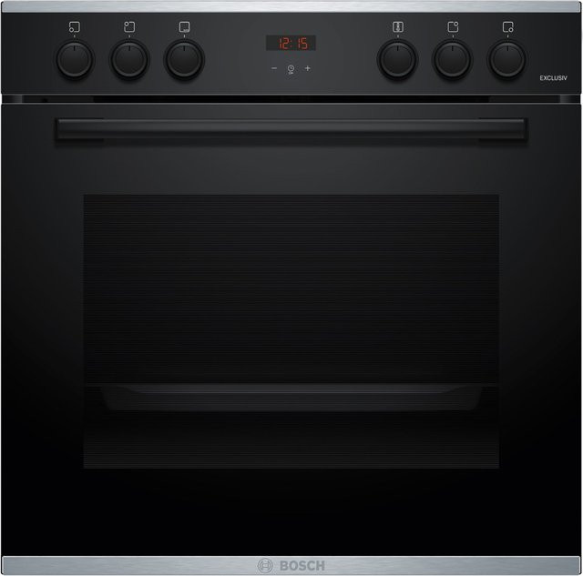 Bosch Einbau Elektro-Herd HDA2140B3 in Schwarz mit 71 l Volumen, Pizza-Stufe, schnellem Vorheizen und Heißluft, Breite: 59,4 cm - Bild 1